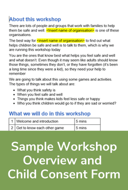 Sample Workshop Overview and Child Consent Form